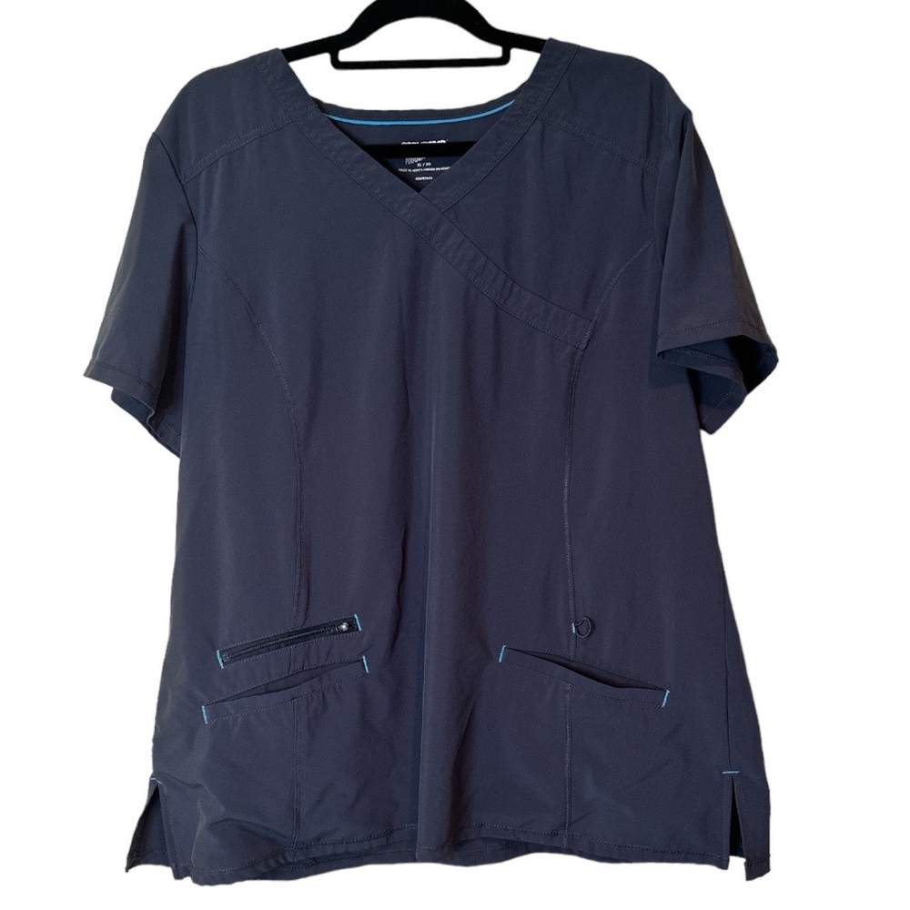 Scrubstar Scrub Top Short Sleeve Grey Size XL
